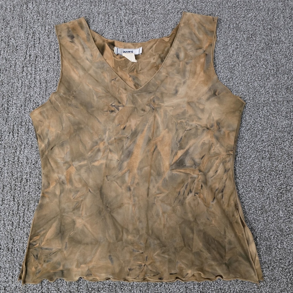 Earthy Tie Dye Sleeveless Mesh Top M Whimsigoth Boho Grunge